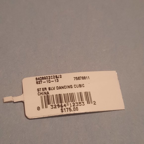 Sterling Silver floating CZ double circle pendant - Picture 5 of 5